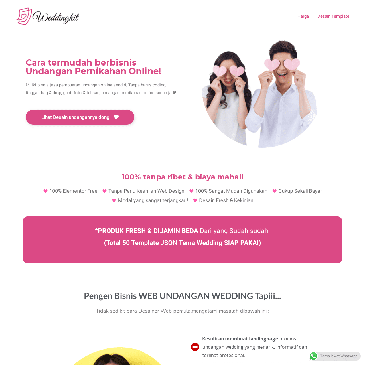 Weddingkit – Template web undangan pernikahan online berbasis Elementor Siap Pakai